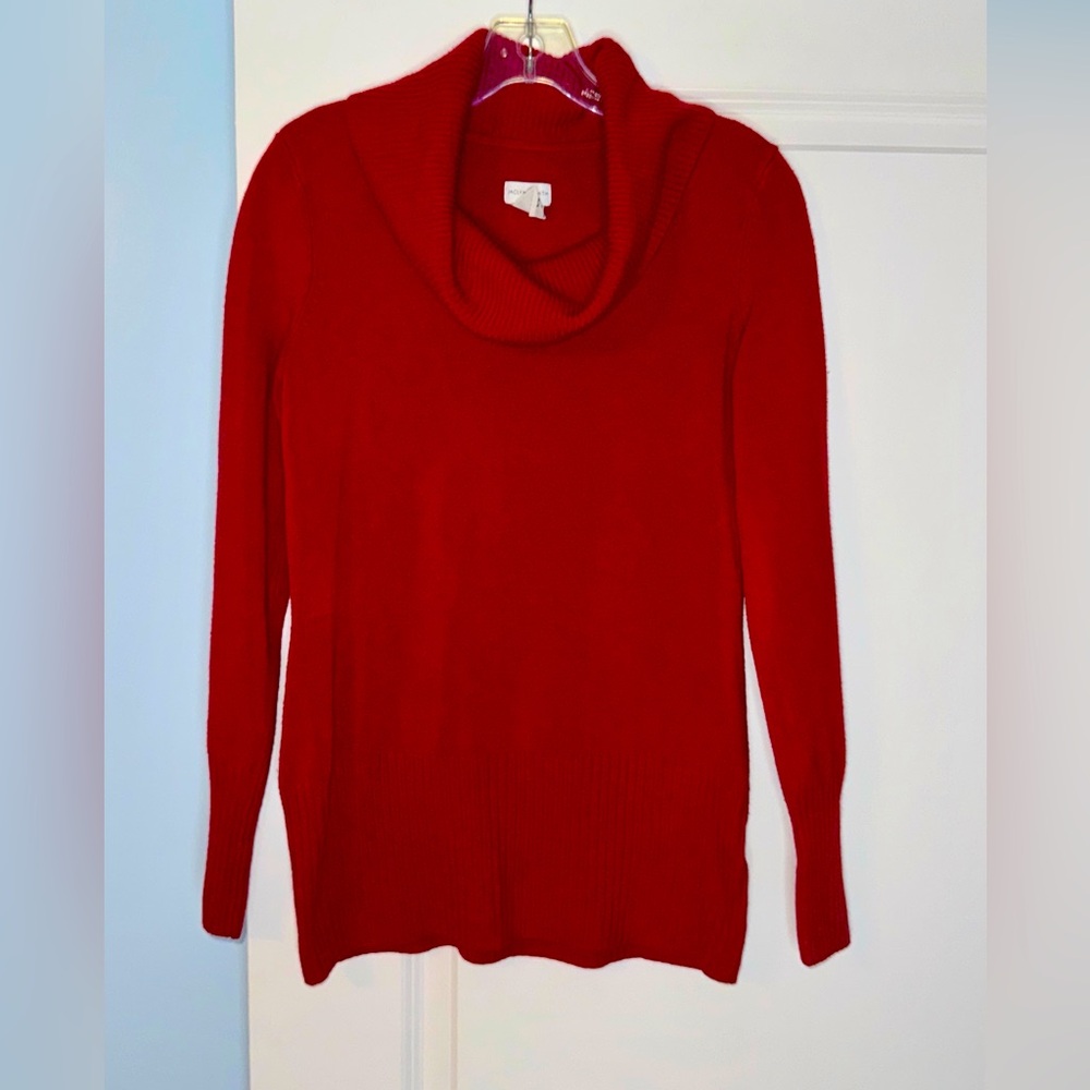 Jaclyn Smith Red Cowl Neck Sweater